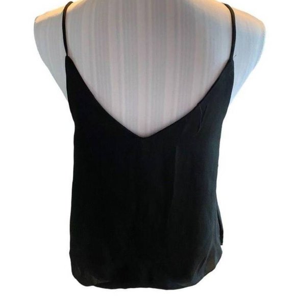 Vera & Lucy Black Cami with Lace Size M - Picture 2 of 4